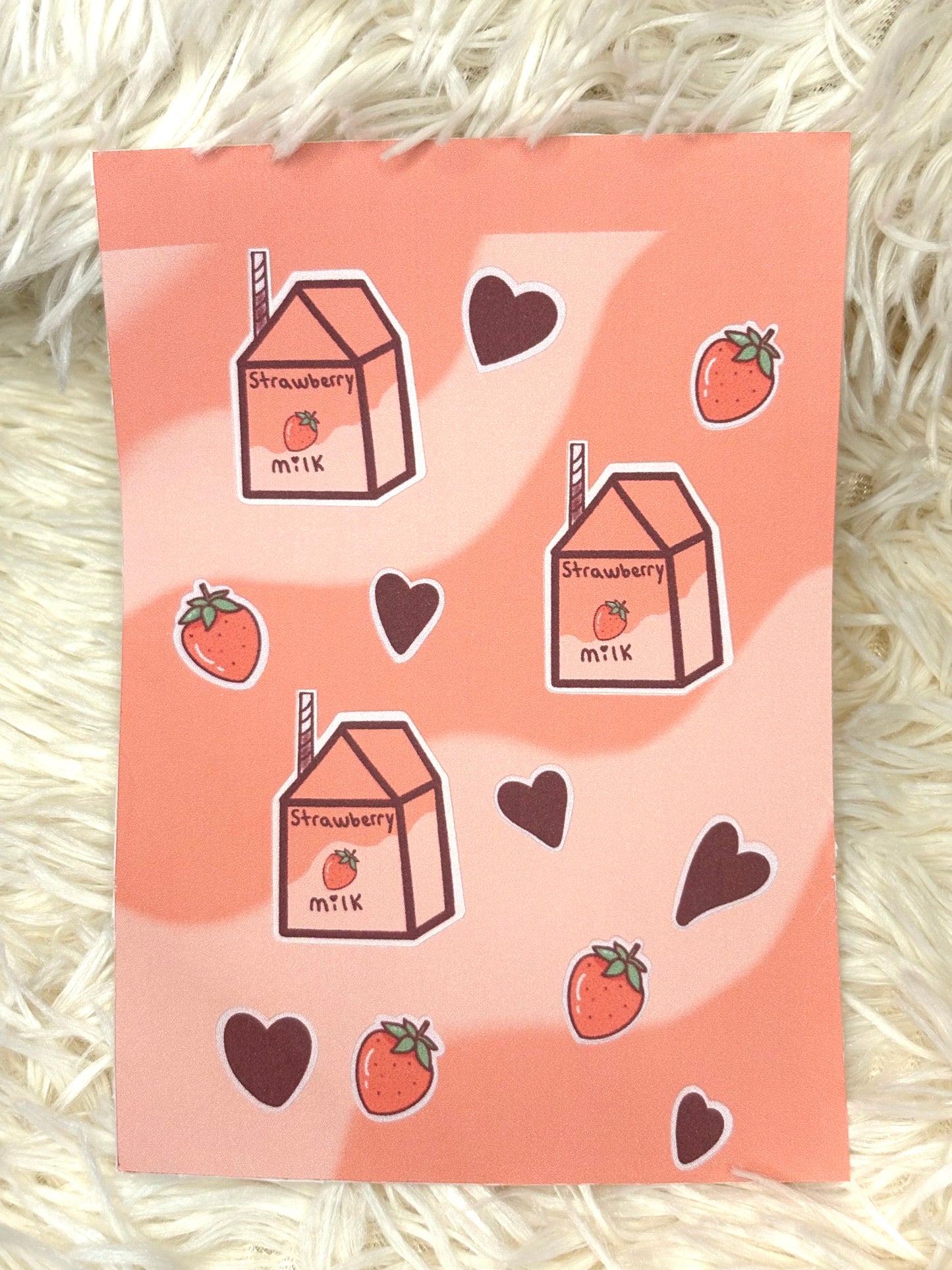 Strawberry Milk Sticker Sheet